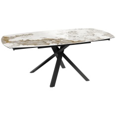 Akante Kheops 130cm/190cm Extending Dining Table - Calcatta Marble Akante Kheops 130cm/190cm Extending Dining Table - Calcatta Marble