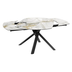 Akante Kheops 130cm/190cm Extending Dining Table - Doro Marble Akante Kheops 130cm/190cm Extending Dining Table - Doro Marble
