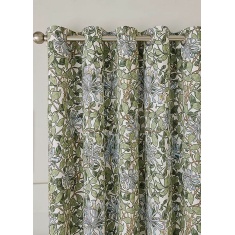 William Morris at Home Honeysuckle Blackout Eyelet Curtains -Blue William Morris at Home Honeysuckle Blackout Eyelet Curtains -Blue