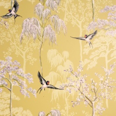 Esselle Home Japanese Garden Wallpaper - Ochre Esselle Home Japanese Garden Wallpaper - Ochre