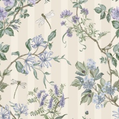 Holden Decor Hampton Gardens Wallpaper - Neutral Blue Holden Decor Hampton Gardens Wallpaper - Neutral Blue