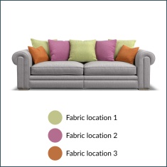 Olympus Extra Large Pillow Back Fabric Split Sofa Olympus Extra Large Pillow Back Fabric Split Sofa