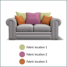 Olympus Small Pillow Back Fabric Sofa Olympus Small Pillow Back Fabric Sofa