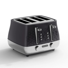 Morphy Richards 243020 Cassini 4-Slice Toaster Moonless Night - Black Morphy Richards 243020 Cassini 4-Slice Toaster Moonless Night - Black