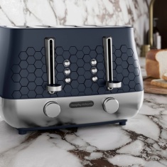 Morphy Richards 243021 Cassini 4-Slice Toaster Outer Space - Blue Morphy Richards 243021 Cassini 4-Slice Toaster Outer Space - Blue
