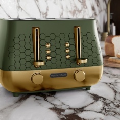 Morphy Richards 243022 Cassini 4-Slice Toaster Olivine - Green Morphy Richards 243022 Cassini 4-Slice Toaster Olivine - Green