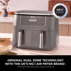 Ninja DZ300UK 6-in-1 Dual Zone Air Fryer 7.6L - Gun Metal Grey Ninja DZ300UK 6-in-1 Dual Zone Air Fryer 7.6L - Gun Metal Grey