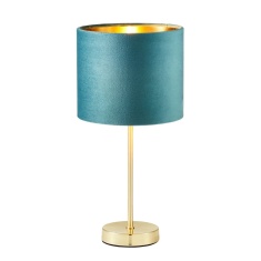 BHS Velvet Table Lamp - Teal/Brass BHS Velvet Table Lamp - Teal/Brass