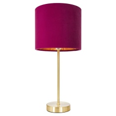 BHS Velvet Table Lamp - Raspberry Red BHS Velvet Table Lamp - Raspberry Red