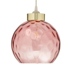 BHS Deana Dimpled Glass Ball Easyfit Shade - Rose BHS Deana Dimpled Glass Ball Easyfit Shade - Rose