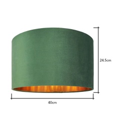 BHS Velvet Easyfit Light Shade 40cm - Green BHS Velvet Easyfit Light Shade 40cm - Green