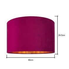BHS Velvet Easyfit Light Shade 40cm - Raspberry Red BHS Velvet Easyfit Light Shade 40cm - Raspberry Red