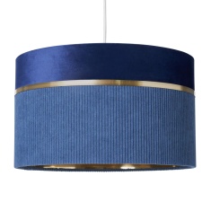 BHS Violet Mixed Fabric Shade 40cm - Blue BHS Violet Mixed Fabric Shade 40cm - Blue