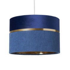 BHS Violet Mixed Fabric Shade 30cm - Blue BHS Violet Mixed Fabric Shade 30cm - Blue