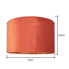 BHS Velvet Easyfit Light Shade 40cm - Orange BHS Velvet Easyfit Light Shade 40cm - Orange