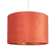 BHS Velvet Easyfit Light Shade 30cm - Orange/Brass BHS Velvet Easyfit Light Shade 30cm - Orange/Brass