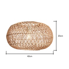 BHS Kyle Oval Rattan Easyfit Light Shade 42cm - Natural BHS Kyle Oval Rattan Easyfit Light Shade 42cm - Natural