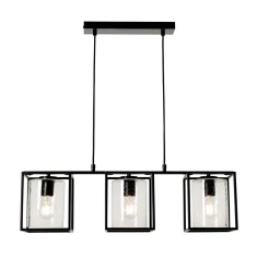 BHS Hardy Cage 3 Light Diner - Matte Black BHS Hardy Cage 3 Light Diner - Matte Black