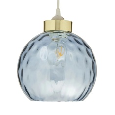 BHS Deana Dimpled Glass Ball Easyfit Shade - Blue BHS Deana Dimpled Glass Ball Easyfit Shade - Blue