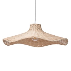 BHS Percy Wavy Rattan Easyfit Light Shade 50cm - Natural BHS Percy Wavy Rattan Easyfit Light Shade 50cm - Natural