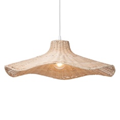 BHS Percy Wavy Rattan Easyfit Light Shade 50cm - Natural BHS Percy Wavy Rattan Easyfit Light Shade 50cm - Natural