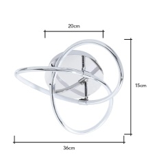 BHS Eero Knotted Flush LED Ceiling Light - Chrome BHS Eero Knotted Flush LED Ceiling Light - Chrome