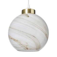 BHS Lewis Glass Easyfit Light Shade 23cm - Marble BHS Lewis Glass Easyfit Light Shade 23cm - Marble