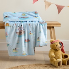 Belle & Boo Pirate Fleece Throw 150x200cm - Blue Belle & Boo Pirate Fleece Throw 150x200cm - Blue