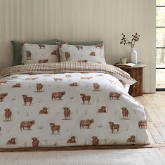 Catherine Lansfield Angus Highland Cow Duvet Set - Natural Catherine Lansfield Angus Highland Cow Duvet Set - Natural