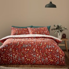 Catherine Lansfield Enchanted Twilight Duvet Set - Burnt Orange Catherine Lansfield Enchanted Twilight Duvet Set - Burnt Orange