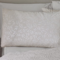 Catherine Lansfield Corded Leaves Duvet Set - Champagne Catherine Lansfield Corded Leaves Duvet Set - Champagne