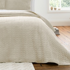 Bianca Attica Velvet Bedspread 240x260cm - Natural Bianca Attica Velvet Bedspread 240x260cm - Natural