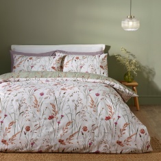 Catherine Lansfield Brushed Grasmere Floral Duvet Set - Green Catherine Lansfield Brushed Grasmere Floral Duvet Set - Green