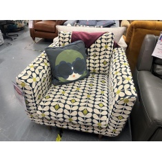 Orla Kiely Linden Chair - Sixties Stem Dusk Fabric & Multi Stem Rockpool Scatter & Oak Feet Orla Kiely Linden Chair - Sixties Stem Dusk Fabric & Multi Stem Rockpool Scatter & Oak Feet