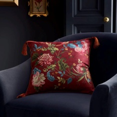 Dreams & Drapes Bejewelled Filled Cushion 43cm - Spice Dreams & Drapes Bejewelled Filled Cushion 43cm - Spice