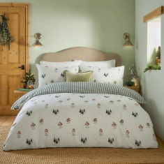 Wylder Nature Robins Return Brushed Cotton Duvet Set - Cream/Pine Wylder Nature Robins Return Brushed Cotton Duvet Set - Cream/Pine