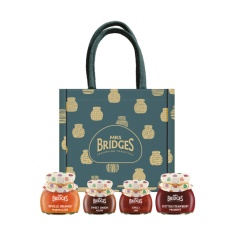 Mrs Bridges Green & Gold Food Hamper Bag - 713g Mrs Bridges Green & Gold Food Hamper Bag - 713g