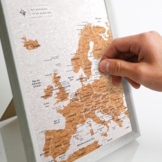 Splosh Desk Travel Map Europe Pin Board - Grey Splosh Desk Travel Map Europe Pin Board - Grey