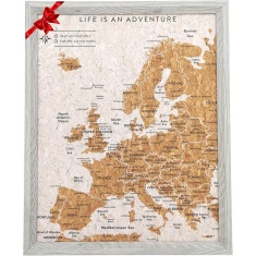Splosh Desk Travel Map Europe Pin Board - Grey Splosh Desk Travel Map Europe Pin Board - Grey