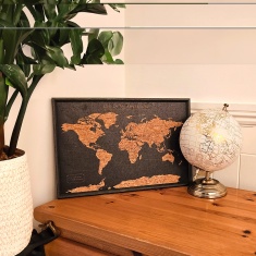 Splosh XL Desk Travel Map World Pin Board - Black Splosh XL Desk Travel Map World Pin Board - Black