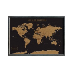 Splosh XL Desk Travel Map World Pin Board - Black Splosh XL Desk Travel Map World Pin Board - Black