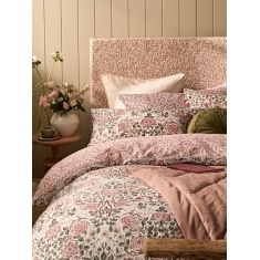 William Morris At Home Rose Brick Duvet Set - Pink/Sage William Morris At Home Rose Brick Duvet Set - Pink/Sage