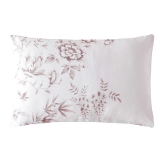 Laura Ashley Rowsham Garden Dark Blush Pillowcase Pair - Pink Laura Ashley Rowsham Garden Dark Blush Pillowcase Pair - Pink