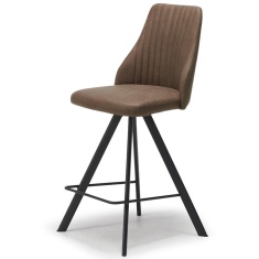 Austin Swivel Counter Stool - Brown Faux Leather Austin Swivel Counter Stool - Brown Faux Leather