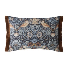 William Morris At Home Strawberry Thief 40x60cm Cushion - Blue William Morris At Home Strawberry Thief 40x60cm Cushion - Blue