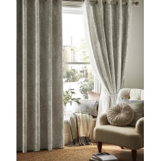 Laura Ashley Waxham Eyelet Curtains - Dove Grey Laura Ashley Waxham Eyelet Curtains - Dove Grey