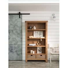Juniper Large Bookcase - Smoked Oak Juniper Large Bookcase - Smoked Oak