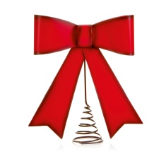 Premier Red Metal Bow Tree Topper - 24cm Premier Red Metal Bow Tree Topper - 24cm
