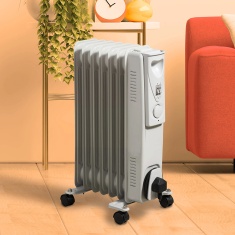 Daewoo HEA1130GE 1500W Oil Filled Portable Radiator - White Daewoo HEA1130GE 1500W Oil Filled Portable Radiator - White