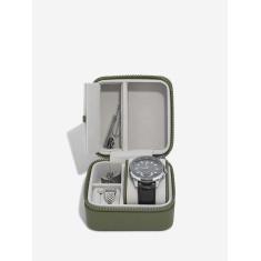 Stackers Watch & Jewellery Box - Green Canvas Stackers Watch & Jewellery Box - Green Canvas